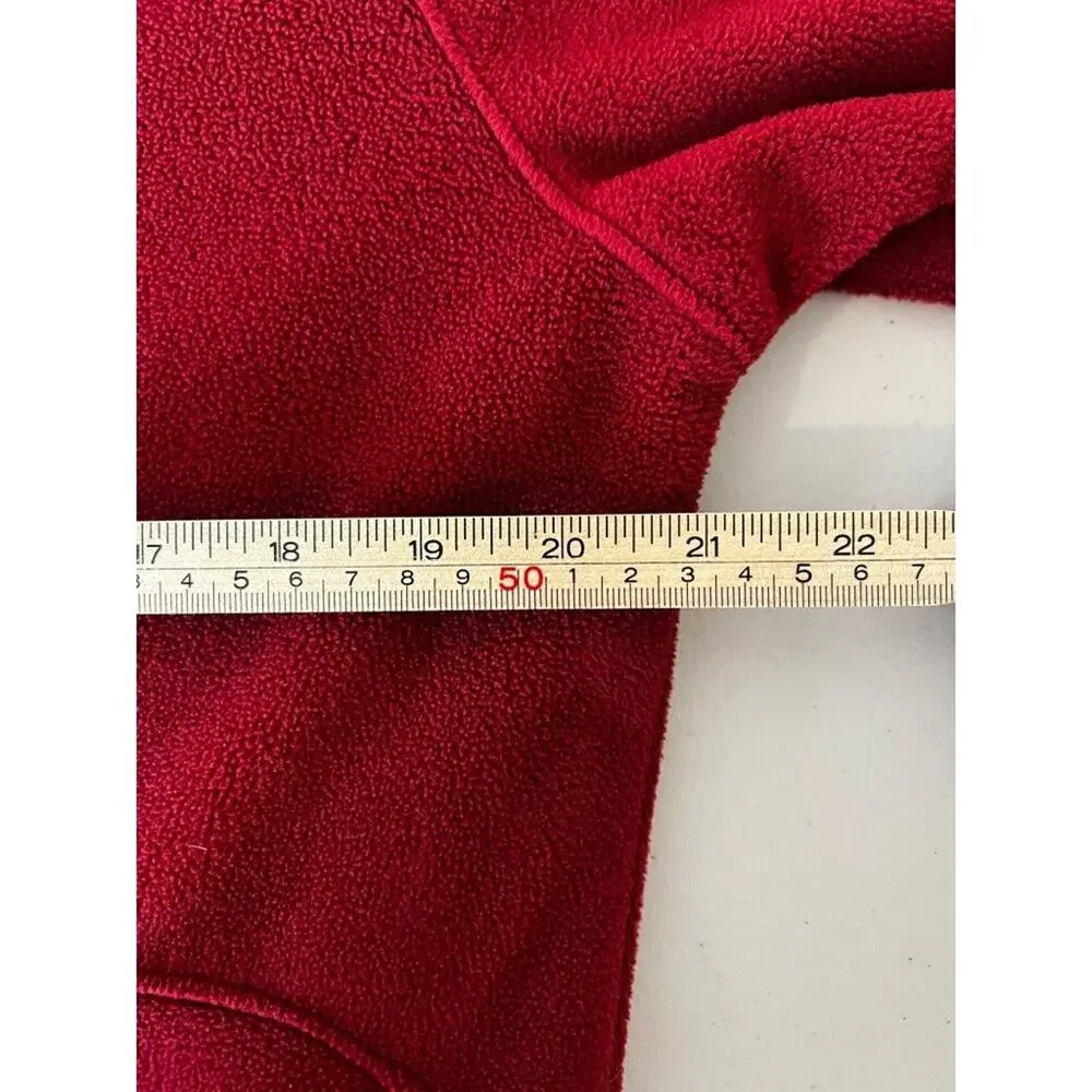 Columbia Full Zip Fleece Jacket, Maroon, Men's Small